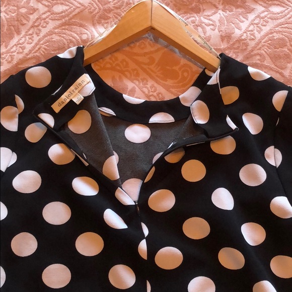Daniel Rainn Polka Dot Short Sleeve Blouse EUC - Picture 12 of 14